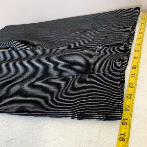 Hell Bunny Pants Womens XL Black Jack Pedal Pusher Bat Pinstripe Crop Retro Punk - Picture 8 of 15